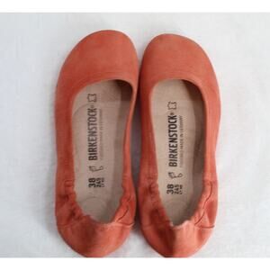 Birkenstock Celina 2 Coral Suede Slip On Ballet Flats Womens Size EU 38 US 7